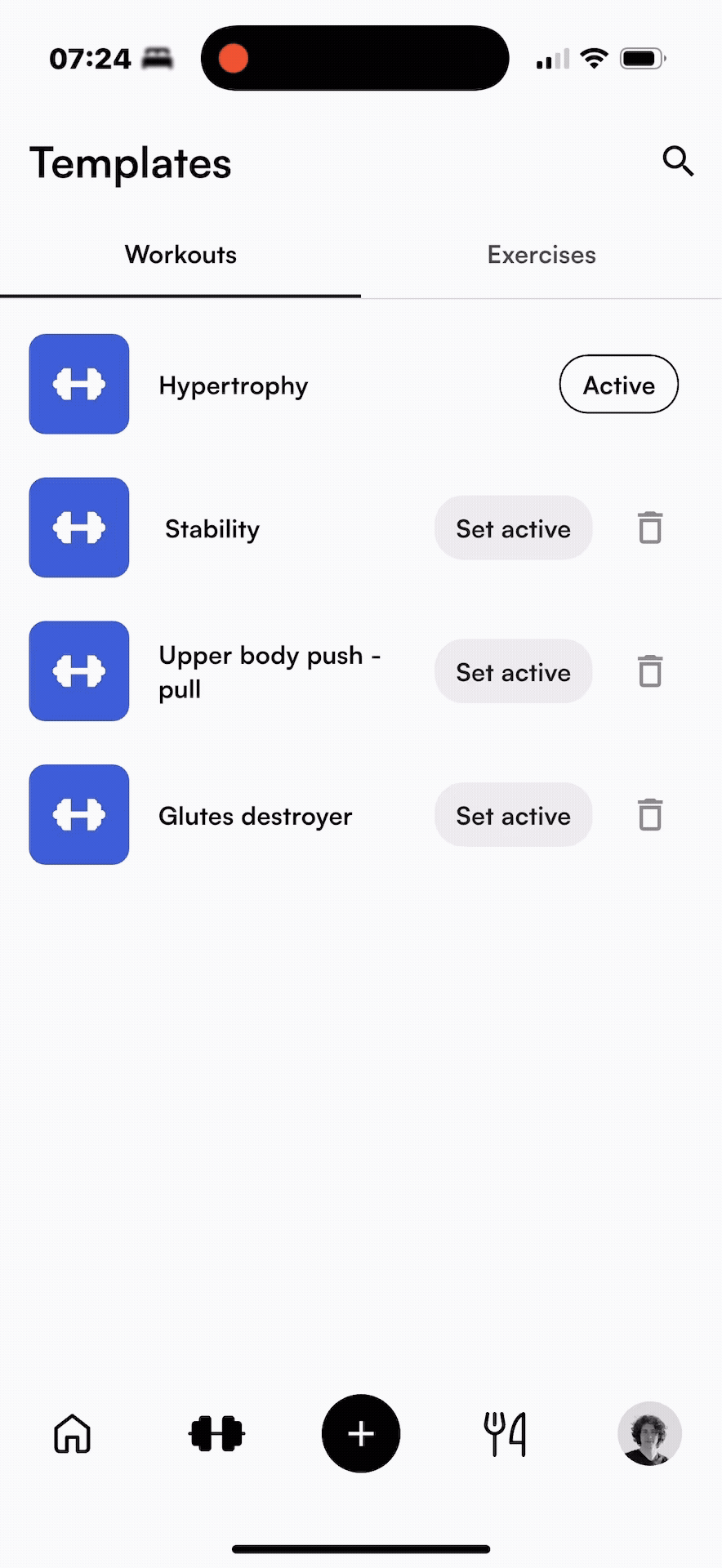 Workout Plan Creator Demo